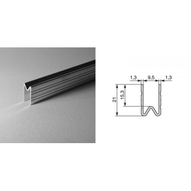 Profilé d'emboîtement femelle 9.5mm (le mètre)