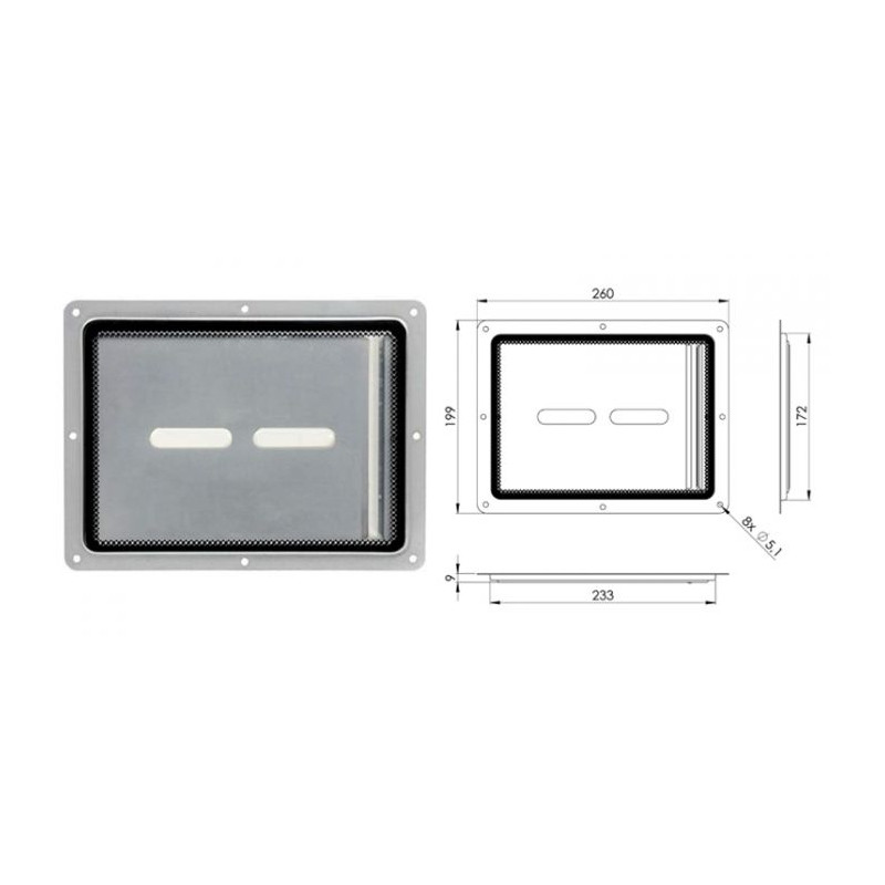 Cuvette à encastrer avec plexi