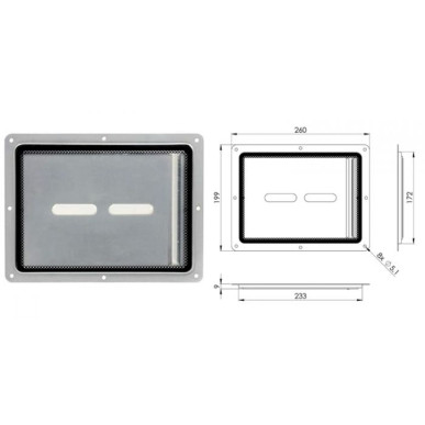 Cuvette à encastrer avec plexi