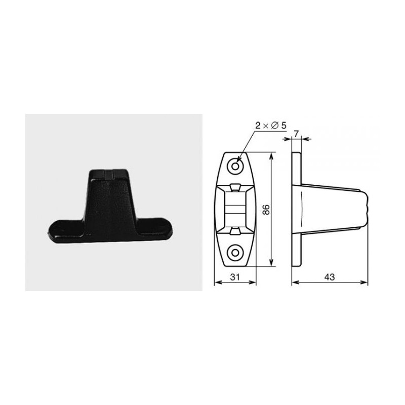 Pied plastique compatible réf. 1334