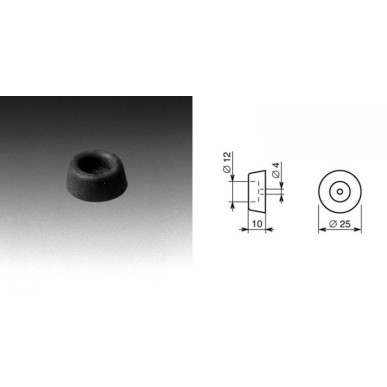 Pied caoutchouc 25 x 10 mm