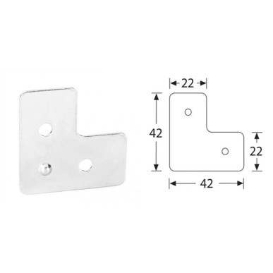 Renfort d'angle de jonction en L