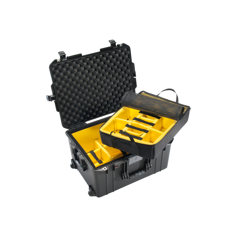 Valise Peli™ Air 1607 avec kit de cloisons Velcro, noire