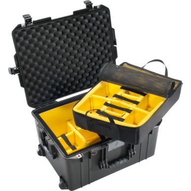 Valise Peli™ Air 1607 avec kit de cloisons Velcro, noire