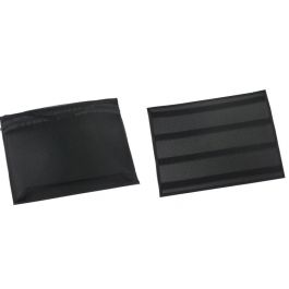Pochette transparente fermeture zippée 11x22 cm bordure noire